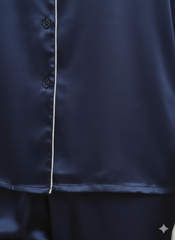 Couple Matching Pajama Set – Short Sleeve Top & Long Pants  (4Pcs)