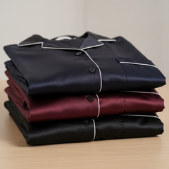 Couple Silk Night Suit / Sleepwear Set – Shirt & Shorts with Slip Dress |